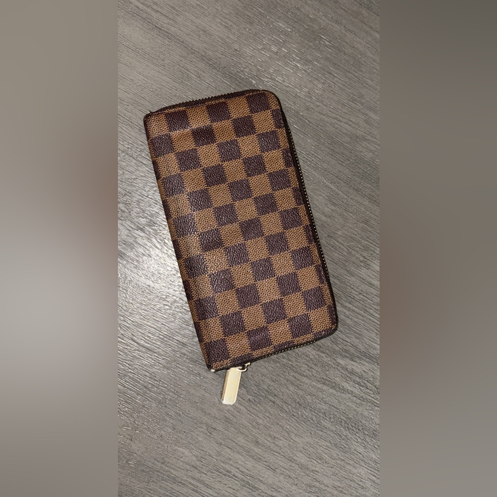 Checkered Brown Wallet